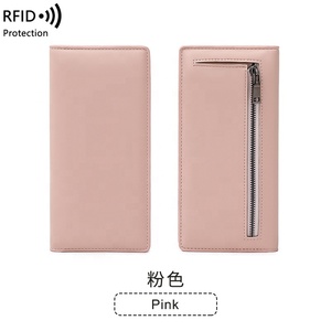 FSW280 2024 nouvelles femmes Long RFID blocage portefeuille en cuir PU mince <span class=keywords><strong>porte</strong></span>-carte <span class=keywords><strong>chéquier</strong></span> couverture mode femmes Long portefeuille - Product Image 4