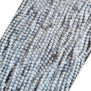 Pierre précieuse naturelle en <span class=keywords><strong>howlite</strong></span> blanche <span class=keywords><strong>de</strong></span> <span class=keywords><strong>Mongolie</strong></span>, bijoux, pierres précieuses, perles <span class=keywords><strong>de</strong></span> pierres précieuses - Product Image 2