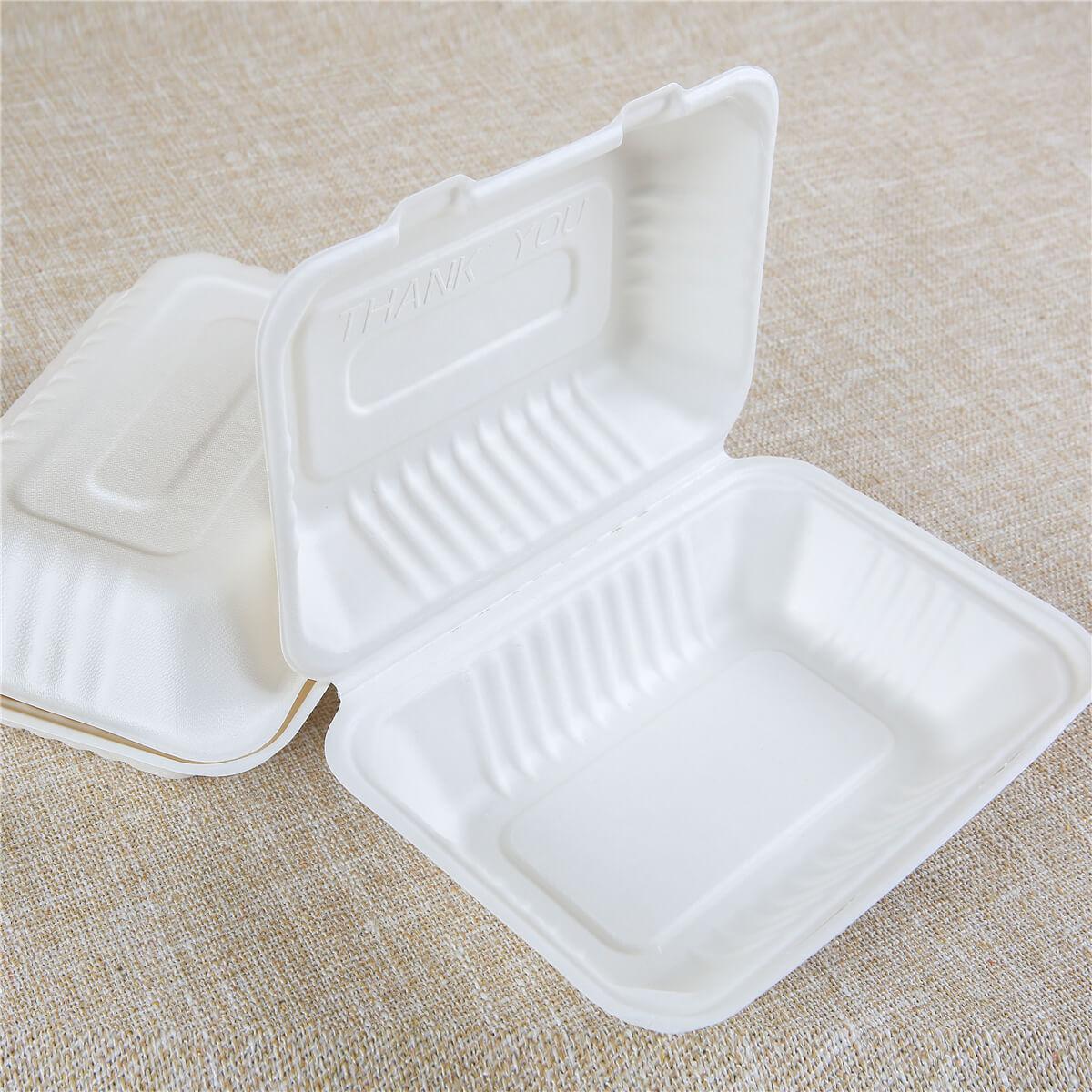 Biodegradable disposable food clamshell/3 5 compartments food box/tray
