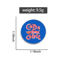 Spedizione Diretta di Badge Rotondi Personalizzati Stampati, Spille Personalizzate con Cartoni Animati, Citazioni Ispiratrici, Figure di Animali e Piante