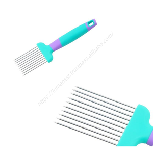 Coupe-légumes manuel multifonction WXL078 en acier inoxydable pour fruits et légumes, outil de cuisine, aiguille à oignon - Product Image 5