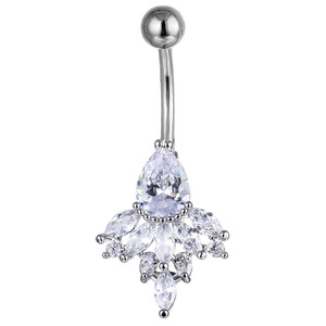 <span class=keywords><strong>Piercing</strong></span> Sexy en acier inoxydable couleur or argent pour femmes et filles, anneau de ventre en Zircon CZ - Product Image 5