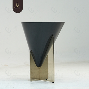Luxury Living Room Mirrored Stainless Steel Base Burr Wood Veneer Coffee <strong>Table</strong> <strong>High</strong> Standard <strong>Side</strong> <strong>Table</strong> - Product Image 2