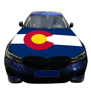 Couverture nationale de capot de voiture abordable drapeau Colorado couverture de moteur de voiture drapeau vente directe d'usine <span class=keywords><strong>tissu</strong></span> polyester - Product Image 5