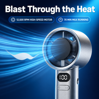 Mini ventilateur portatif USB rechargeable, ventilateur de poche silencieux à vent puissant pour l'été, les voyages en plein air