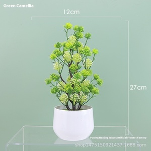 Gympani <span class=keywords><strong>Interior</strong></span> Decorativo Planta de Camelia Artificial Venta al por mayor Adornos de flores de plástico Simulación Rosa <span class=keywords><strong>Bonsai</strong></span> Decoración - Product Image 4