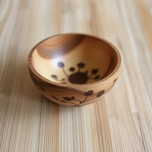 Bol en bois rond imprimé personnalisé léger pour la maison et l'hôtel prix d'utilisation décorative - Product Image 3
