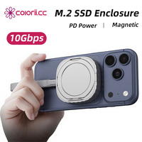 Carcasa Magnética de Aluminio para SSD M.2 NVMe 2230, USB3.2 10Gbps Tipo-C, Portátil, Externa, con PD100W para Teléfono y Portátil