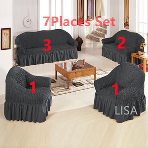Housses <span class=keywords><strong>de</strong></span> Canapé Universelles 7 Places en Spandex pour Salon, Ensembles <span class=keywords><strong>de</strong></span> <span class=keywords><strong>Housse</strong></span> Élastique pour Canapé Modulable <span class=keywords><strong>3</strong></span>+2+1+1 - Product Image 4