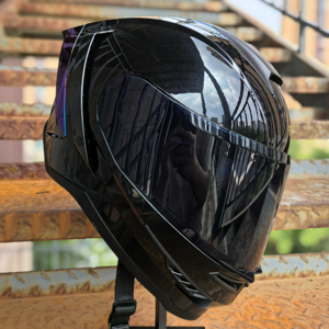 Nuovo <span class=keywords><strong>Casco</strong></span> Integrale da Moto con Doppio Visore, Certificato DOT, in Materiale ABS, Logo <span class=keywords><strong>Personalizzato</strong></span>, Spoiler Cromato - Product Image 1