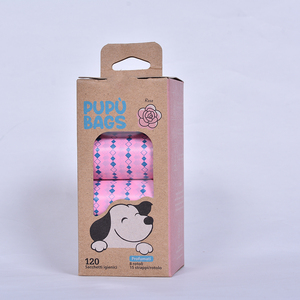 Sacs à déjections canines écologiques à motifs, biodégradables, 8 rouleaux, 120 pièces, fabriqués en plastique de qualité pour le nettoyage des animaux - Product Image 4