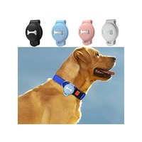 1 pièce pour Apple AirTag, étui pour collier de chien ou de chat, localisateur GPS, étui en caoutchouc lumineux coloré avec impression d'écharpe