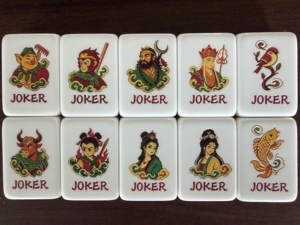 Custom Portable Acrylic Engraved Mahjong Tiles Set with <b>Folding</b> <b>Legs</b> Journey West Pattern Modern Luxury <b>Table</b> Game Pieces - Product Image 1