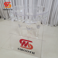 Décoration de fête de mariage lisse petit Transport Table à gâteau exquise support à gâteau Table en acrylique transparent
