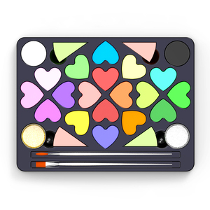 Super March Nuevo evento ecológico personalizado Halloween niños neón brillan en la oscuridad <span class=keywords><strong>militar</strong></span> a base de agua <span class=keywords><strong>maquillaje</strong></span> pintura facial - Product Image 1