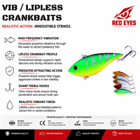 Leurre vibrant ABS pour la pêche au bar en rivière, appât artificiel rigide, forte vibration sonore, pêche en toute profondeur, équipement de pêche en extérieur