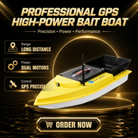 Bateau de pêche à l'appât GPS S90 avec moteur sans balais, super vitesse, batterie 60000mAh, bateau de pêche RC pour la pêche en mer et en lac