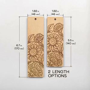 Wholesale Custom <b>Bookmark</b> Laser Engraving Wooden <b>Bookmarks</b> DIY Wood Crafts - Product Image 3