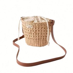 Cute <b>Hand</b> Made Summer Outdoor Dress Hollow Design Lady Girl Shoulder Bag <b>Mini</b> Beach Basket Bag - Product Image 5