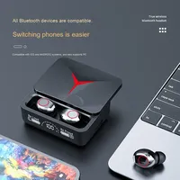 Écouteurs intra-auriculaires sportifs M90 Pro TWS avec indicateur LED, étanchéité IPX-4, contrôle tactile 5.3, faible latence, Type-C