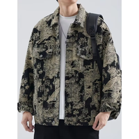 2025 Retro traditionelle chinesische Malerei Kunst Jacquard Jacke High Street Style Casual Coat mit teurer Gefühls front