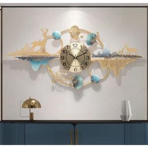 Arte de pared de Metal rústico moderno diseño elegante de cuarzo analógico de una sola cara para decoración del hogar mejora la sala de estar dormitorio pasillo - Product Image 2