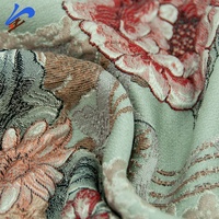 Jindian marque 2024 nouveau Design motif floral multicolore 100% Polyester Jacquard tissu tissé pour la maison Textile canapé rideau
