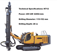 Perceuse de sablage 28 mètres de profondeur 115-152mm Kt12 Dth Diesel Portable Blast dans le trou de forage pour une utilisation ouverte
