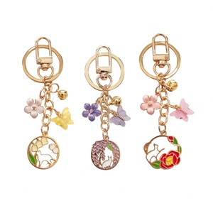 Porte-clés en alliage de zinc personnalisé, design mignon en forme de feuille ou d'animal, ornement souvenir en métal, cadeau - Product Image 5