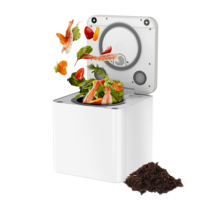 Machine de compostage des déchets alimentaires électrique domestique en acier inoxydable, automatisée, écologique, avec technologie Multigrind, compatible ODM, DC