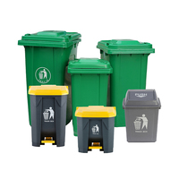 Fabricant chinois de poubelles 120L/240L/660L/1100L, poubelle mobile en plastique HDPE pour extérieur, rue, avec roulettes