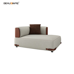 लक्जरी इतालवी न्यूनतम चमड़े के अनुभागीय सोफे सेट लिविंग विजन मॉड्यूलर लाउंज काउच स्पंज स्पंज भरने वेलवेट सोहो सोफा - Product Image 4