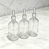 Flacon pompe vide en plastique PET ambre de luxe pour savon liquide, shampoing, après-shampoing - 500 ml/1000 ml, capacité personnalisée, emballage cosmétique