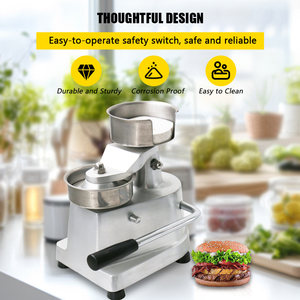 Machine professionnelle de formage de hamburgers pour les écoles, les universités, livraison rapide, respect des délais, applicable aux fermes, aux industries de vente au détail - Product Image 5