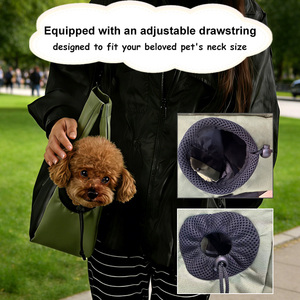 Tas Selempang & Jinjing Serbaguna Bahan Oxford 600D Anti Air, Berbahan Jala Bernapas, untuk Perjalanan Anjing & Kucing Kecil - Product Image 5