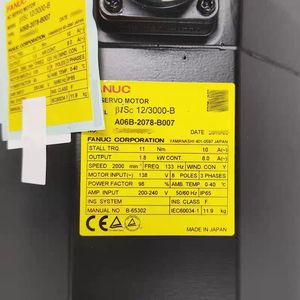 A06B-2078-B007 มอเตอร์ AC สำหรับเครื่องจักรอุตสาหกรรมฟานุค (พลาสติก เหล็ก ทองแดง) ผลิตในประเทศญี่ปุ่น - Product Image 1