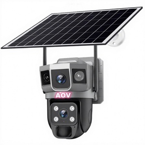 V380 Pro Dual Lens AOV Solar Powered Security <b>Camera</b> Wireless Battery Powered Network Black Light 8MP Dual Lens Solar 4G <b>Camera</b> - Product Image 1