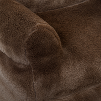 Canapé-lit pour chien et chat en fausse fourrure, rembourrage en fibres, dossier haut, accoudoirs confortables, coussin douillet moderne pour l'hiver, amovible et lavable, pour petits animaux
