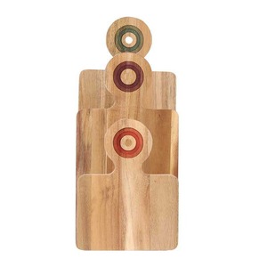 Planche à découper en bois d'acacia de qualité supérieure avec rainure pour les jus, surface de découpe réversible pour la préparation des aliments en cuisine, disponible à la vente - Product Image 1