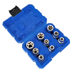 9pc 1/2 <span class=keywords><strong>DR</strong></span>螺栓螺母拆卸器组螺母拆卸器扭转套筒组拆卸损坏的凸耳螺母 - Product Image 3