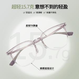 TR Half Titanium <b>Eyeglasses</b> <b>Frame</b> Rectangle Full Rim Anti Blue Light Resin Lens Unisex 2024 - Product Image 3