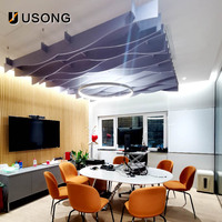 Panneaux acoustiques de plafond artistiques ignifuges et anti-moisissures Romelody pour restaurants haut de gamme, 48 couleurs, 100% PET, insonorisants, garantie 1 an
