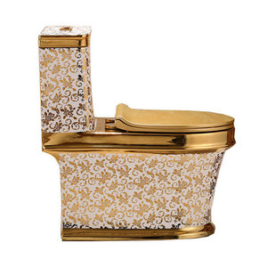 โถสุขภัณฑ์เซรามิคยุโรปยอดนิยม สีทองเงิน แบบชิ้นเดียว - Product Image 5