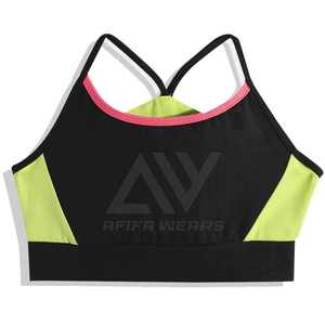 Sujetador deportivo transpirable de secado rápido de alta calidad, sujetador corto de un hombro para Fitness, gimnasio, Yoga, correr, forro de Spandex, recién llegado, Pakistán - Product Image 1