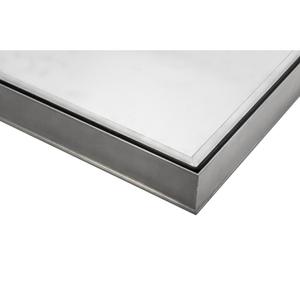 Coperchio per pozzetto in alluminio invisibile, design a incasso, classe di carico A15 per pavimentazione in piastrelle e passerelle - Product Image 3