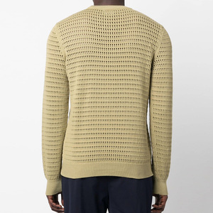 2024 diseñador de moda suéter masculino recién llegado suéter hueco prendas de punto otoño cuello redondo algodón tejido suéter Logo invierno - Product Image 3