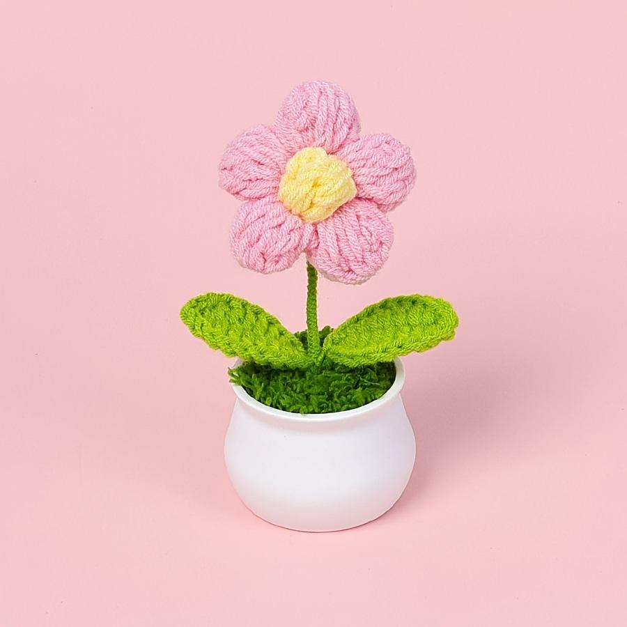 Woolen florets light pink