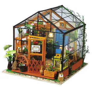 Robotime DG104 Cathy's Flower House DIY miniature Doll House for Dropshipping