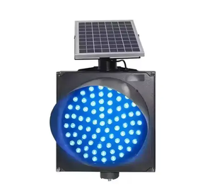 Semáforo LED Industrial, Luz de Señalización <span class=keywords><strong>Intermitente</strong></span> Amarilla y Roja, Alimentada por Energía Solar - Product Image 4