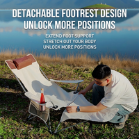 Chaise inclinable portable et pliable avec accoudoirs et repose-pieds pour la salle de sport, le parc, le camping en plein air, la plage, la sieste - Multi-positions